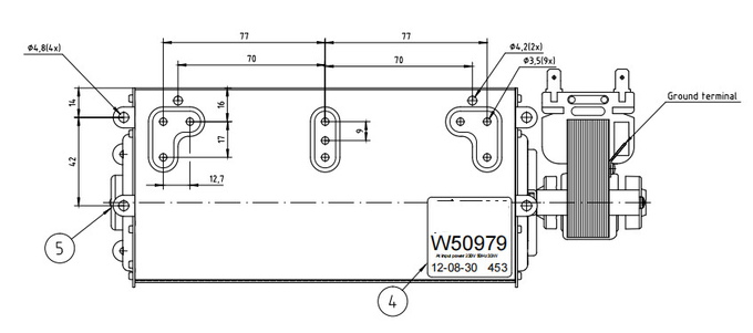 Wentylatory krzyżowe Niski poziom hałasu Aluminium 110V 60Hz 220v 240v 1